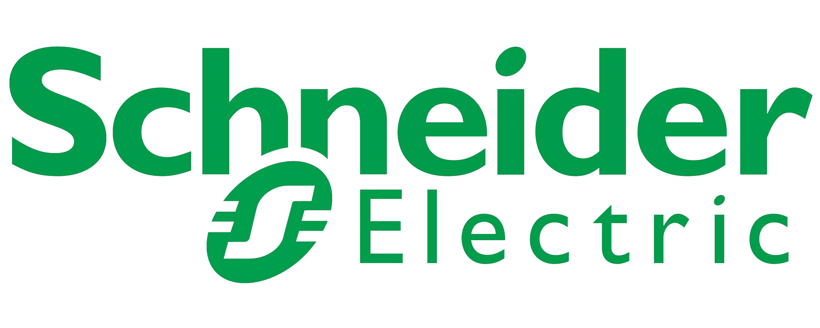 Schneider electric logo in green colour words