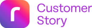 customer story in pink purple words