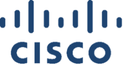cisco logo with dark blue letters