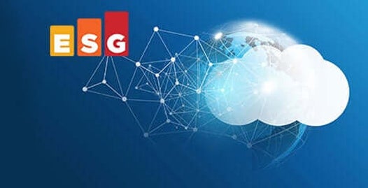 esg logo on blue with cloud image