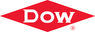 Dow logo with red colour background and white text